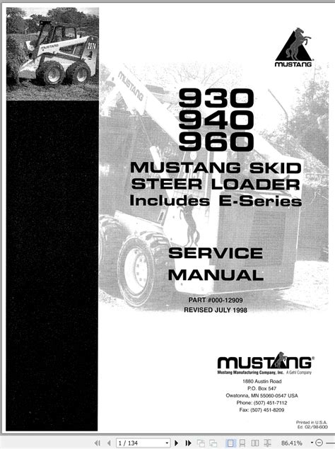 bobcat 930 skid steer service manual download|mustang skid steer 930 manual.